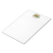 Bloc-notes de bureau personnalisé à motif floral r (Incliné)
