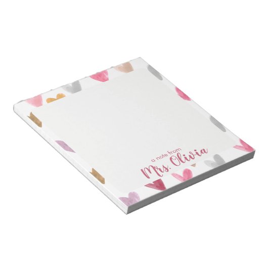 Bloc-notes de bureau personnalisé pour enseignant (Incliné)