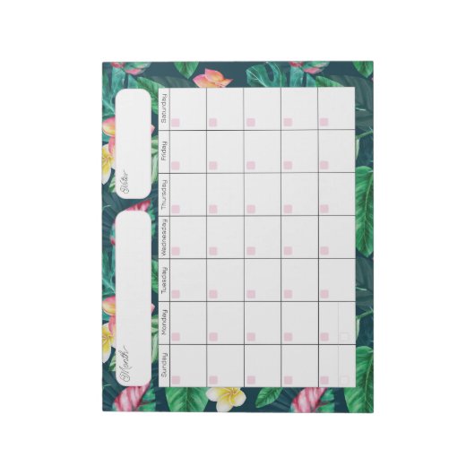 Bloc-notes de calendrier 2 du fuselage tropical (Tourné)