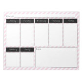 Bloc-notes de calendrier hebdomadaire à rayures ro (Devant)