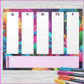 Bloc-notes de calendrier hebdomadaire tropical dyn