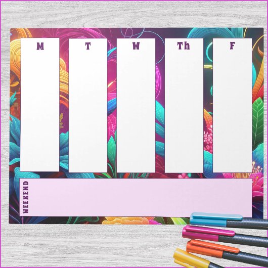 Bloc-notes de calendrier hebdomadaire tropical dyn