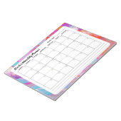 Bloc-notes de calendrier mensuel assez Abstrait (Incliné)