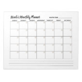 Bloc-notes de calendrier mensuel minimal (Devant)