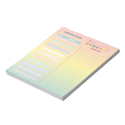 Bloc-notes de calendrier quotidien Pastel Cute Gra (Tourné)