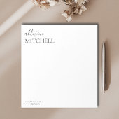 Bloc-notes de calligraphie de script chic minimali
