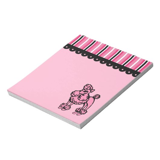 Bloc-notes de caniche rose (Tourné)