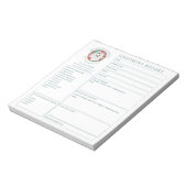 Bloc-notes de carte de rapport de salon de toilett (Tourné)