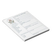 Bloc-notes de carte de rapport de salon de toilett (Incliné)