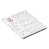 Bloc-notes de carte de rapport de salon de toilett (Incliné)
