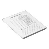 Bloc-notes de carte horaire hebdomadaire (Incliné)