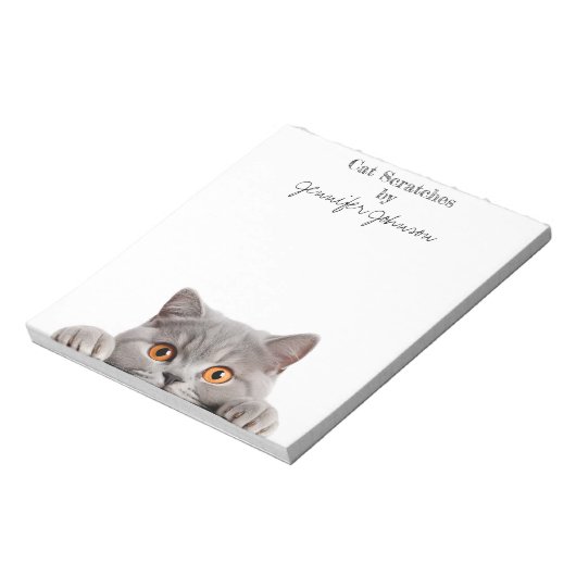 Bloc-notes de chat drôle mignon (Tourné)