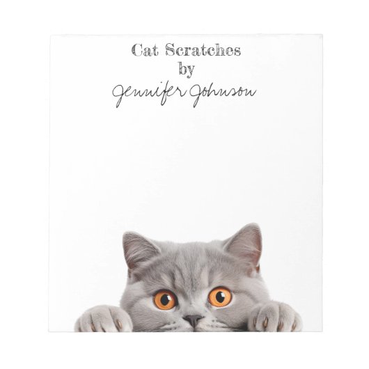 Bloc-notes de chat drôle mignon (Devant)