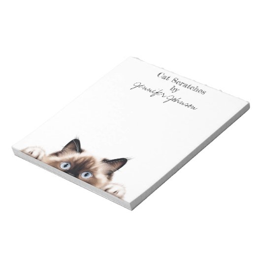 Bloc-notes de chat rigolo en peluche (Tourné)