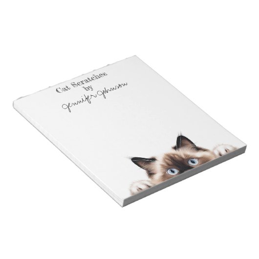 Bloc-notes de chat rigolo Ragdoll (Incliné)