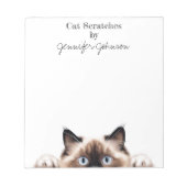Bloc-notes de chat rigolo Ragdoll (Devant)
