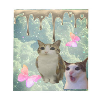 bloc-notes de chat ruisselant d'or