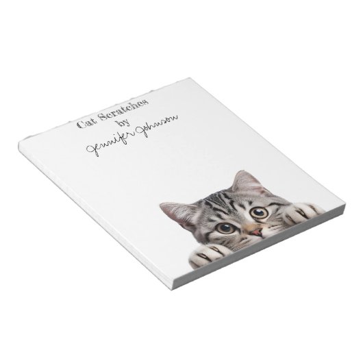Bloc-notes de chat tabby drôle (Incliné)
