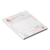 Bloc-notes de commande de facture de boulangerie d (Incliné)