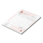Bloc-notes de commande de facture de boulangerie d (Tourné)