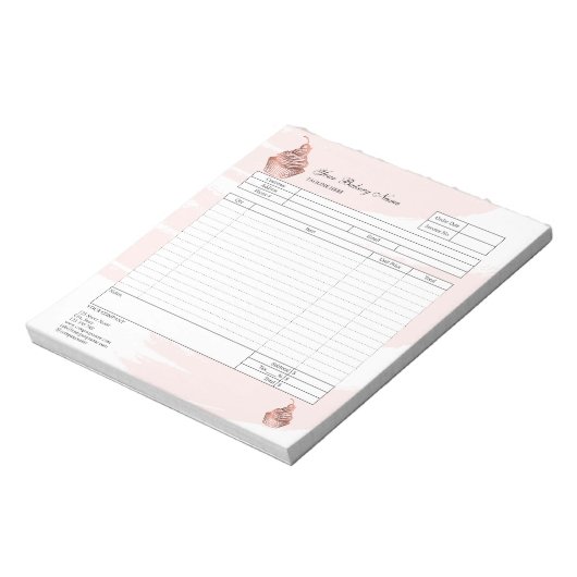 Bloc-notes de commande de facture de boulangerie d (Tourné)