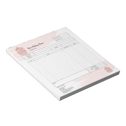 Bloc-notes de commande de mélangeur pour cupcake (Incliné)