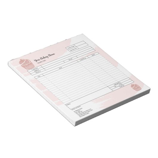 Bloc-notes de commande de mélangeur pour cupcake d (Incliné)