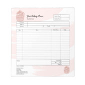 Bloc-notes de commande de mélangeur pour cupcake d (Devant)