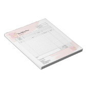Bloc-notes de commande et facture pour mélangeur d (Incliné)