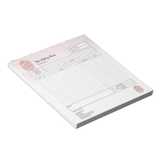 Bloc-notes de commande et facture pour mélangeur d (Incliné)
