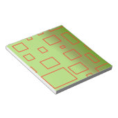 Bloc-notes de conception géométrique vert Motif mo (Incliné)