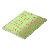 Bloc-notes de conception géométrique vert Motif mo (Tourné)