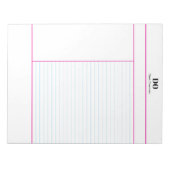 Bloc-notes de conférence avec monogramme de l'écol (Devant)