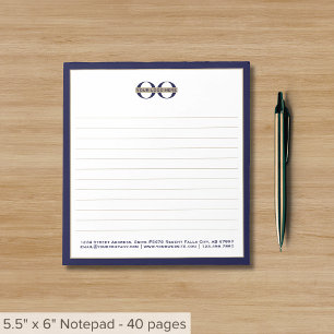 Bloc-notes de correspondance avec logo
