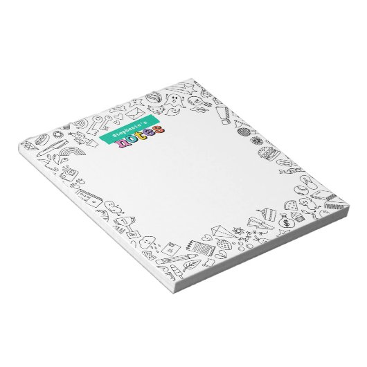 Bloc-notes de couleur cool personnalisé (Incliné)