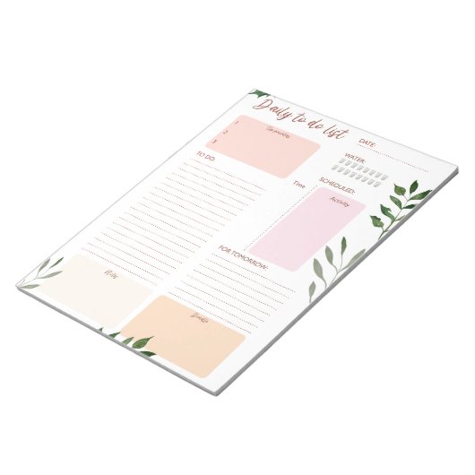 Bloc-notes de couleur d'accentuation et de texte p (Incliné)