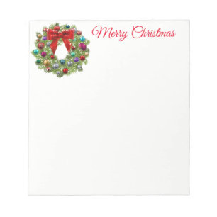Bloc-notes de couronne de Noël