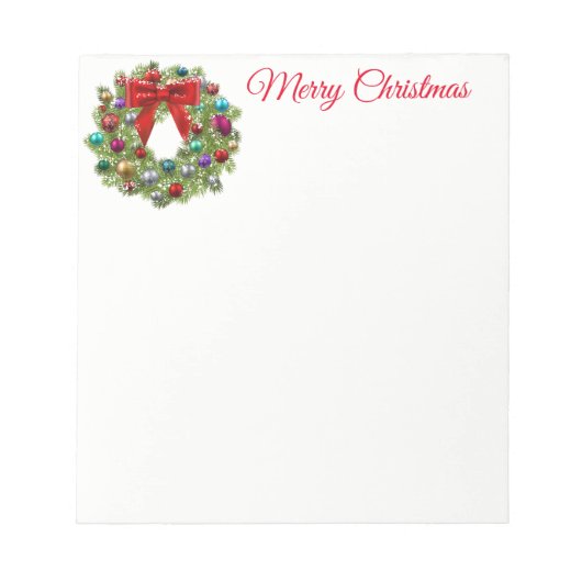 Bloc-notes de couronne de Noël (Devant)