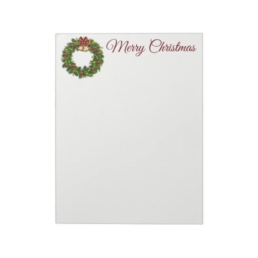 Bloc-notes de couronne de Noël (Tourné)
