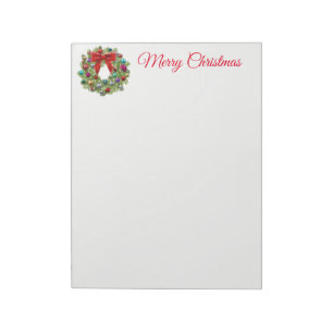 Bloc-notes de couronne de Noël