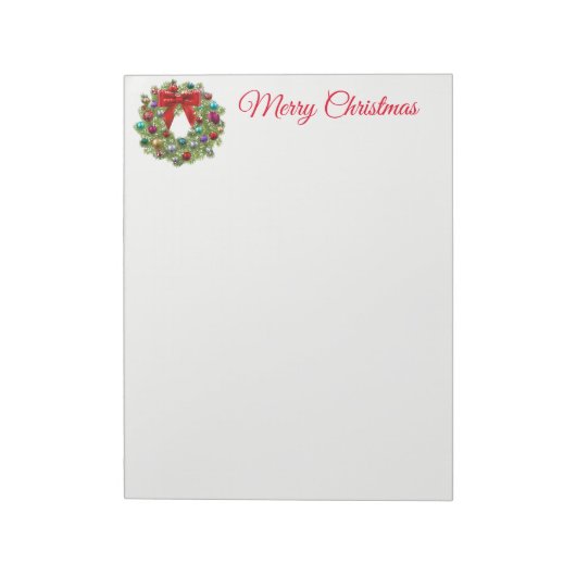 Bloc-notes de couronne de Noël (Tourné)