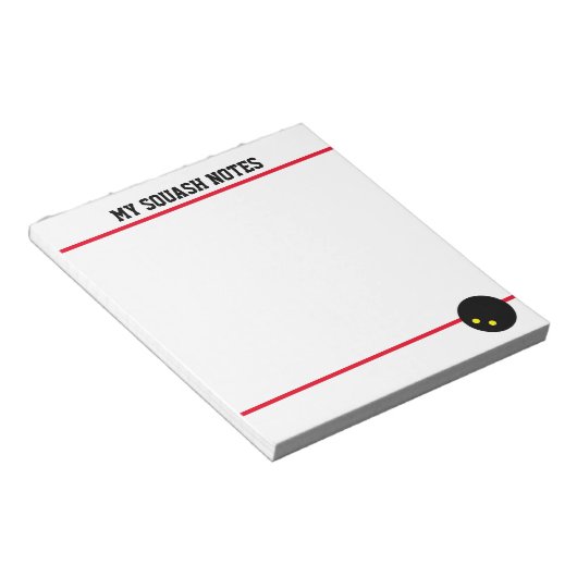 Bloc-notes de court de squash avec double bille à  (Incliné)