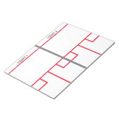 Bloc-notes de court de squash pour les cours d'ins (Incliné)