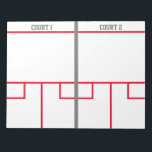 Bloc-notes de court de squash pour les cours d'ins<br><div class="desc">Bloc-notes de court de squash pour les cours d'instruction d'entraîneur et les tactiques d'entraînement. Matériel personnalisé pour usage scolaire ou personnel. Idéal pour expliquer les sélections de tirs, les exercices et plus encore. Fournitures de bureau et d'école pratiques pour joueur, entraîneur, entraîneur, enseignant etc. Dimensions de la cour rouge marque...</div>