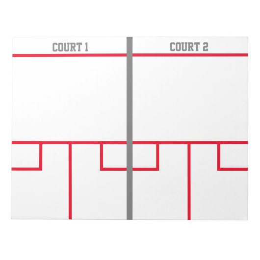 Bloc-notes de court de squash pour les cours d'ins (Devant)