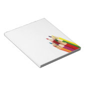 Bloc-notes de crayons colorés groupés (Incliné)