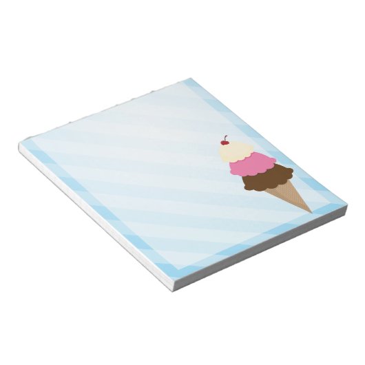 Bloc-notes de crème glacée (Incliné)