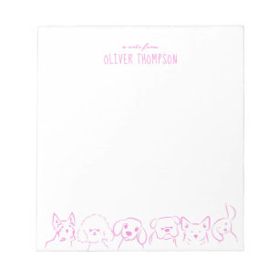 Bloc-notes de croquis d'animal de chien mignon Lil