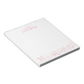 Bloc-notes de croquis d'animal de chien mignon ros (Incliné)
