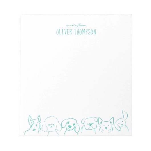 Bloc-notes de croquis d'animal de chien mignon sar (Devant)